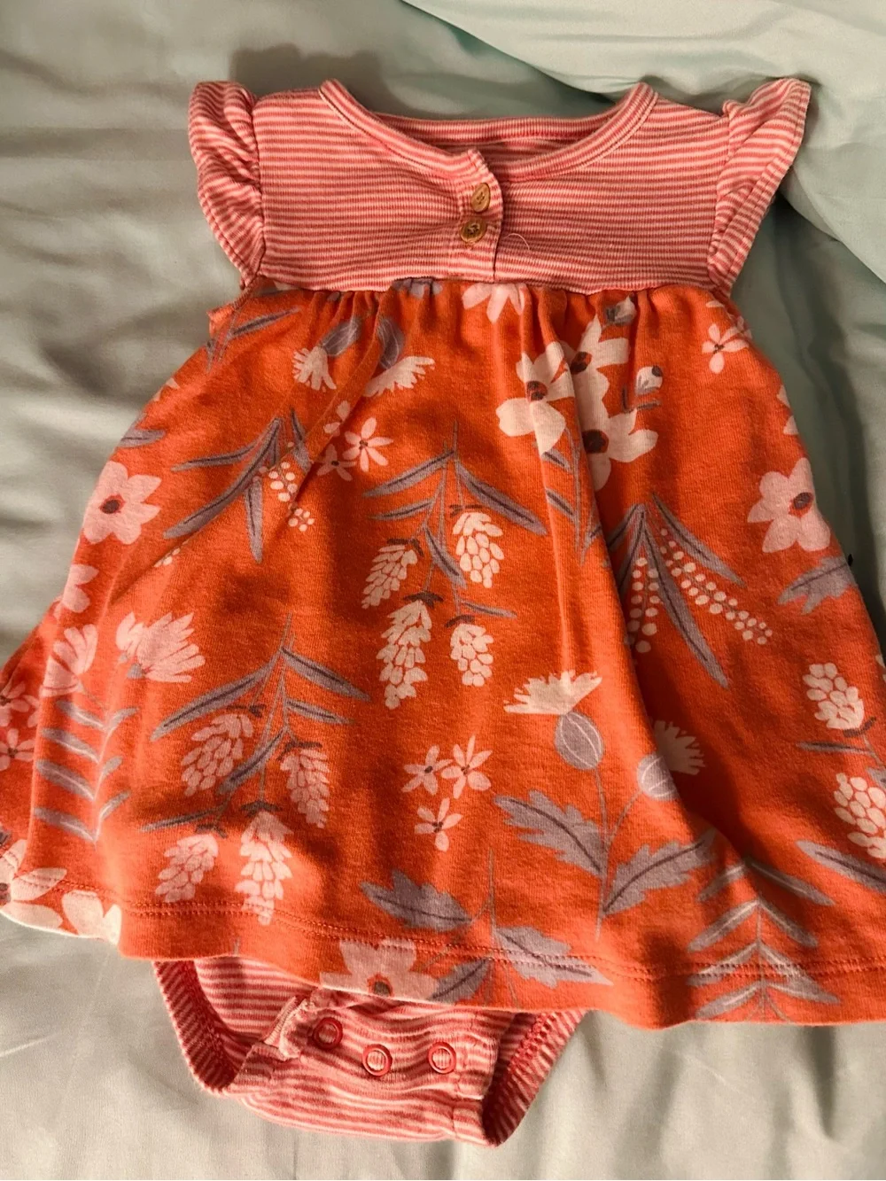 Carter's Pink and White Striped Baby Sweater
